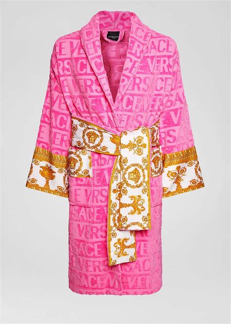 versace pink robe replica|Versace personalized robe.